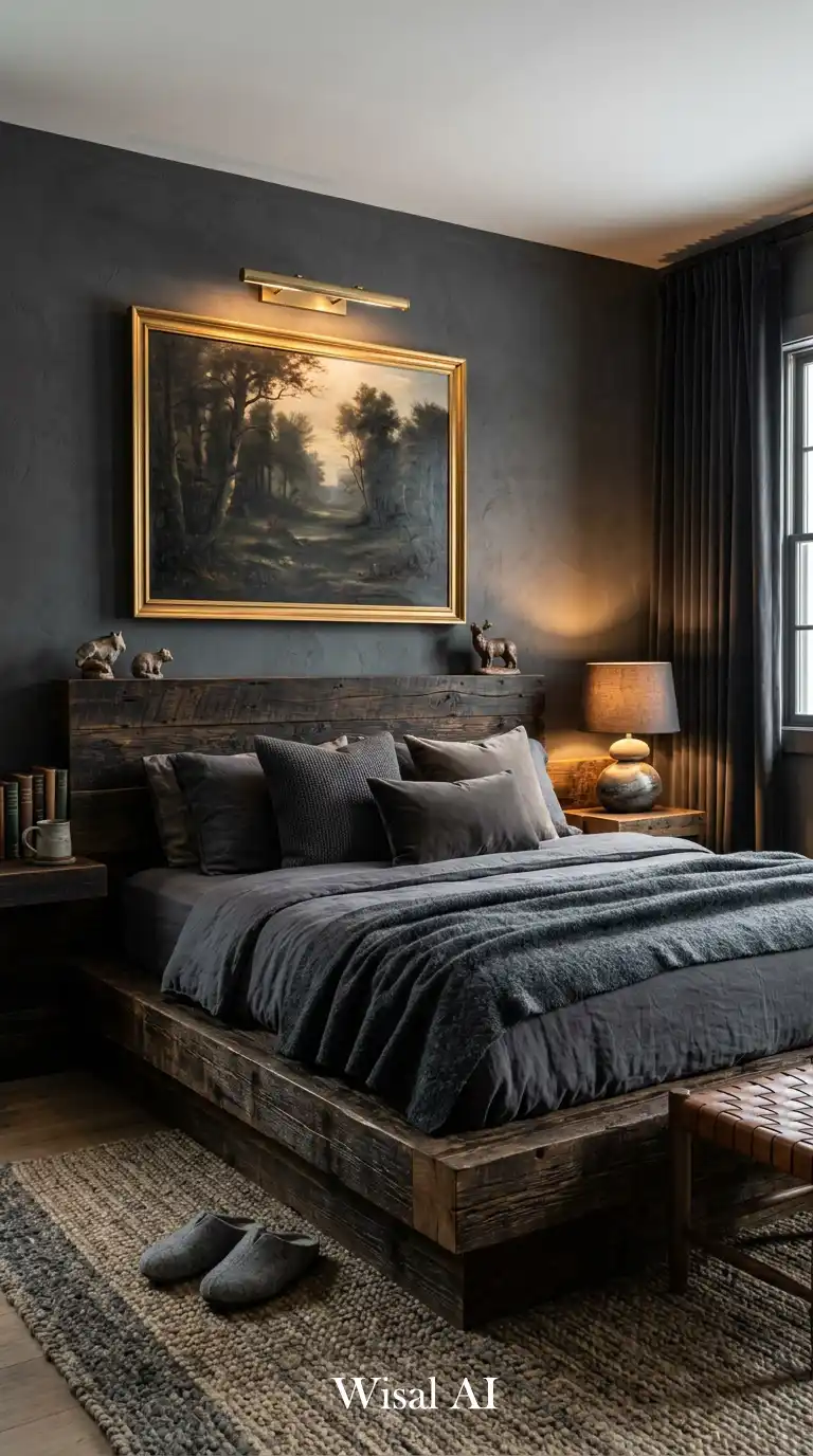 1. A Modern and Chic Gray Bedroom Idea