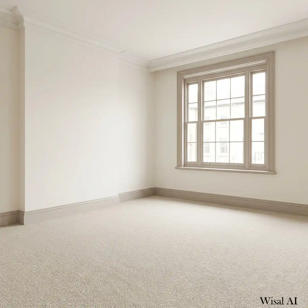 Quiet luxury living room with a warm neutral color palette and elegant designer furniture.