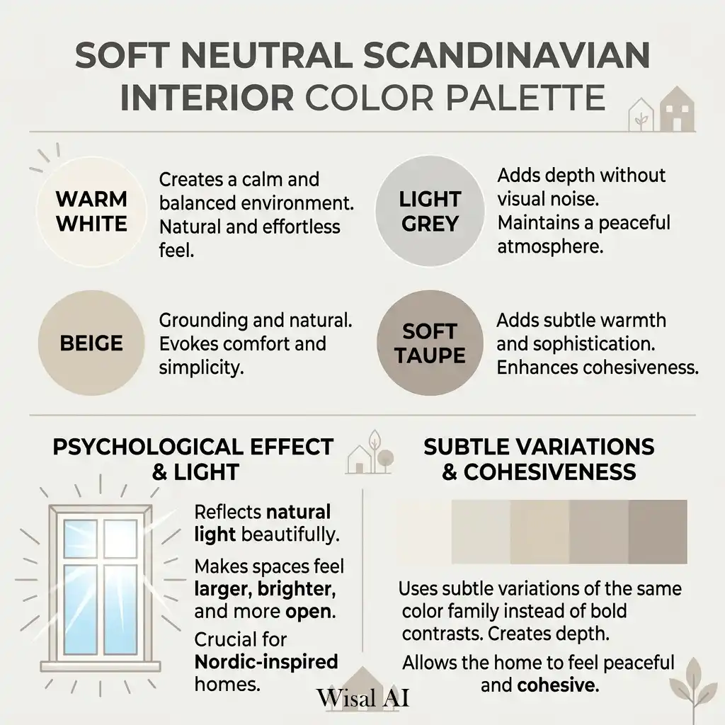 Minimal Scandinavian interior with soft neutral tones and bright natural atmosphere