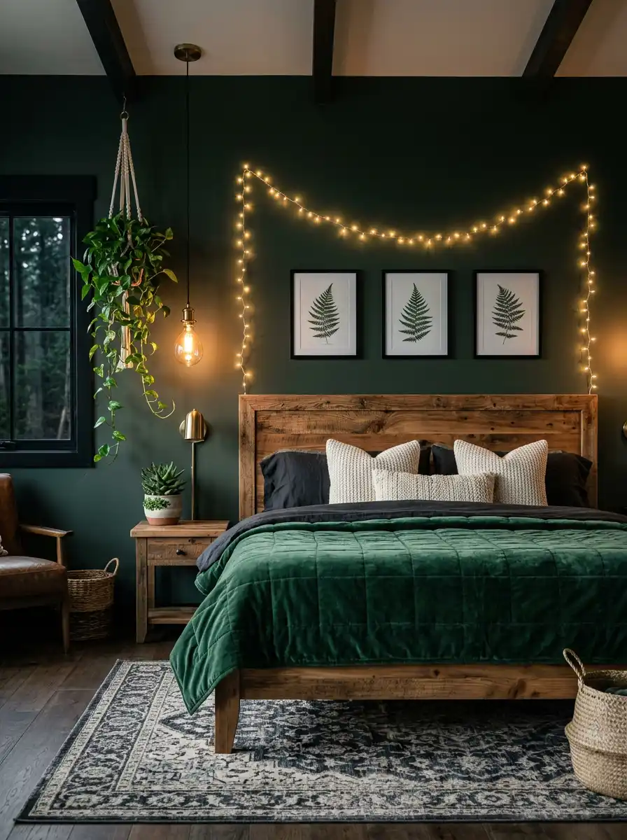 1. The Botanical Sanctuary: Green Bedroom Ideas