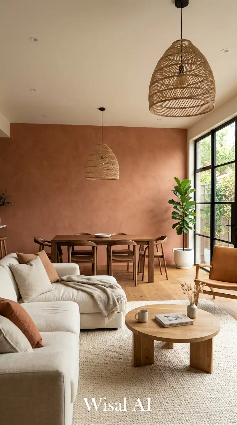 Small Living Room With Dining Table: An Organic Modern Masterpiece