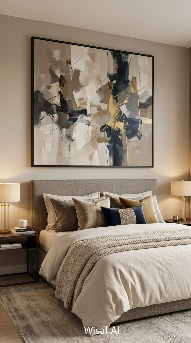 10. Add Oversized Art Above the Bed