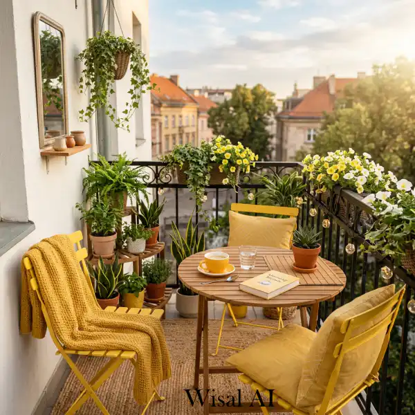 17 Yellow Balcony Ideas for a Sunny and Cheerful Outdoor Space - Interior Design Inspiration | Wisal AI : object Object,object Object,object Object,object Object,object Object,object Object,object Object,object Object,object