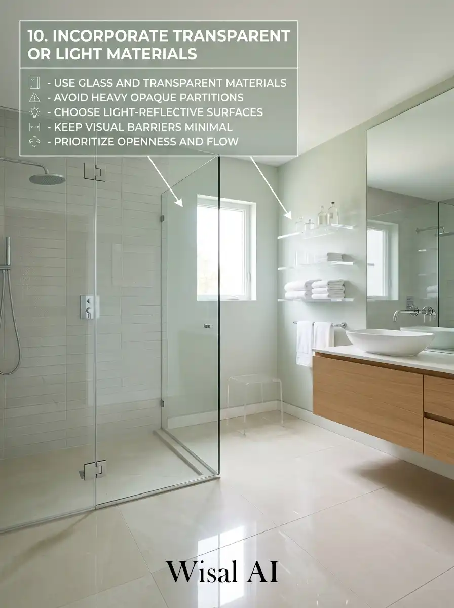 10. Transparent materials enhance openness and light flow