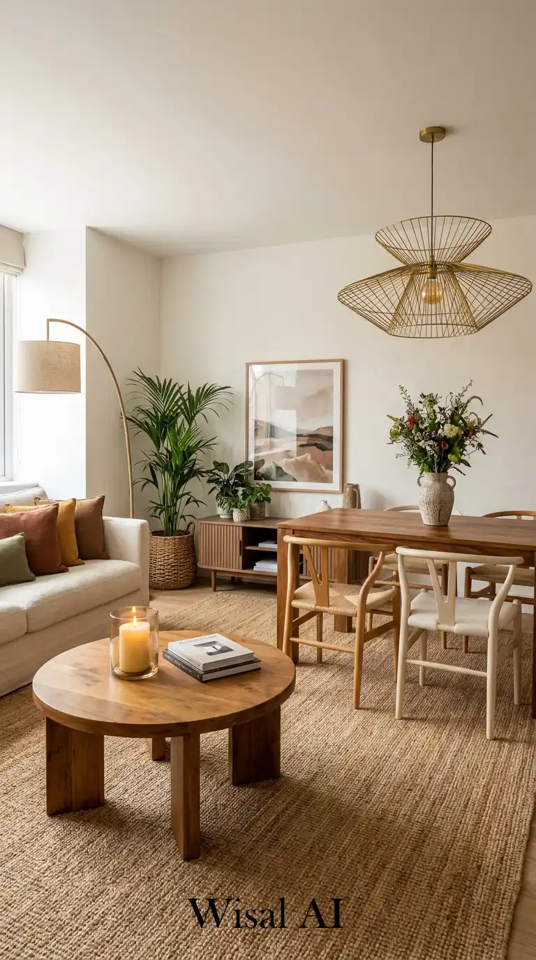 10. Laid-Back Luxe: Small Living Room with Dining Table