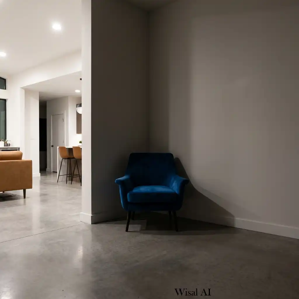 Functional living room with comfortable seating and convenient side tables.