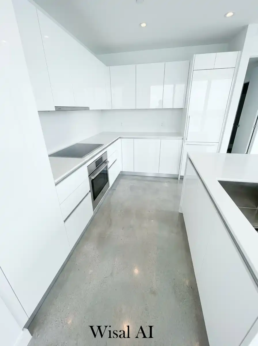 10. Natural wood accents in modern minimal kitchen