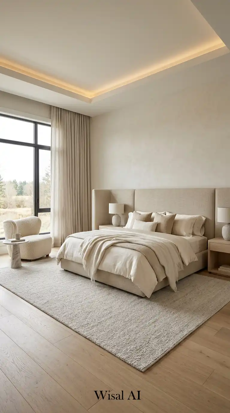 10. The Timeless Tonal Master Beige Bedroom Idea