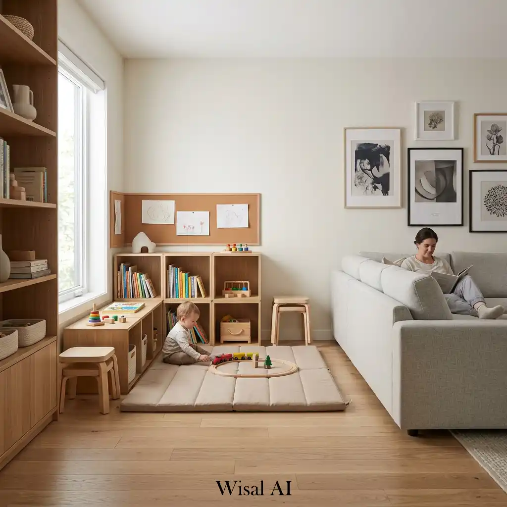 Modular kids zone blends toy storage seating and play beautifully