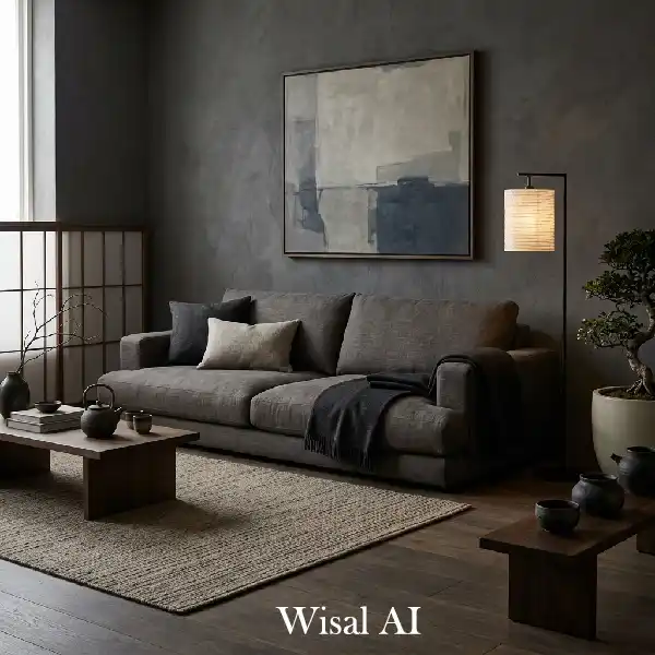 Japandi room with hidden storage and clean visual flow