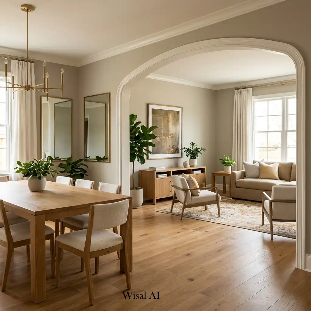 Cohesive home interior with consistent colors and timeless design across every room.
