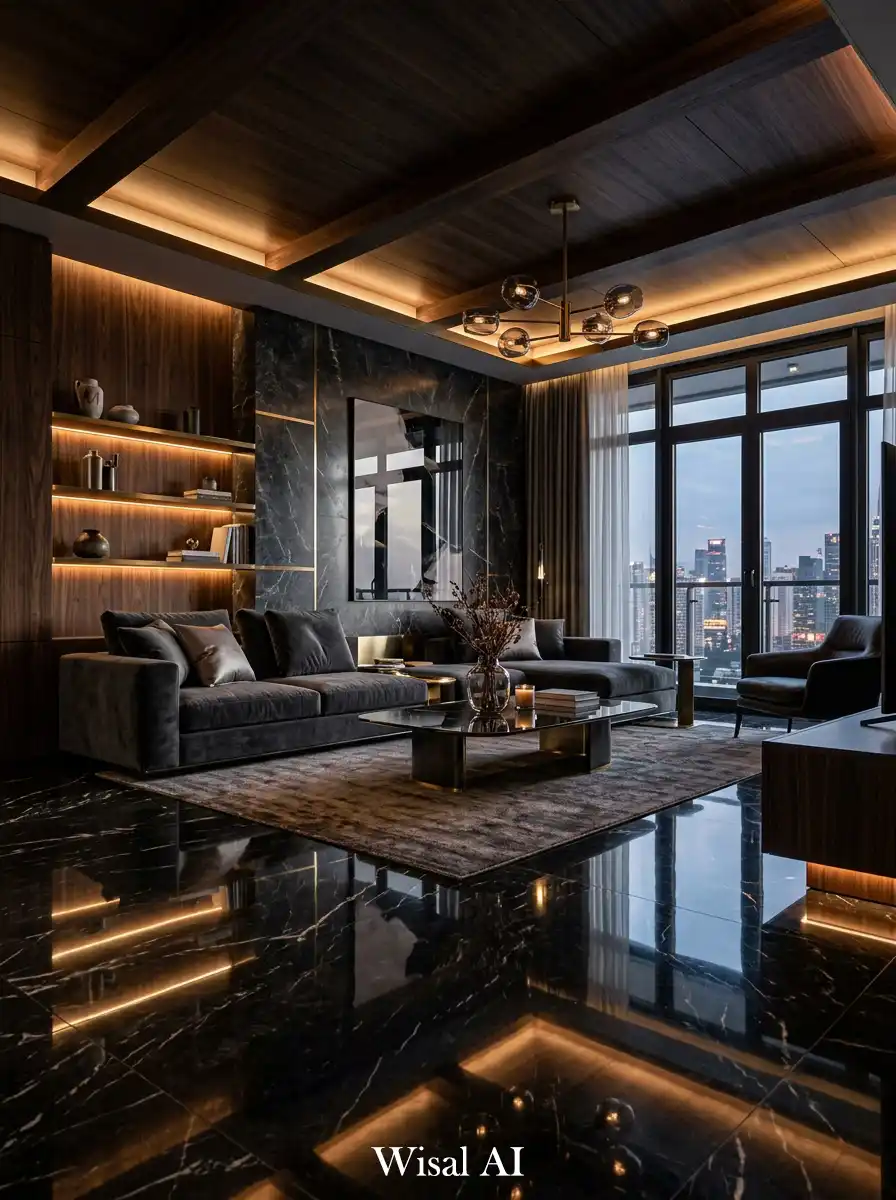 12. Reflective Luxury Moody Space