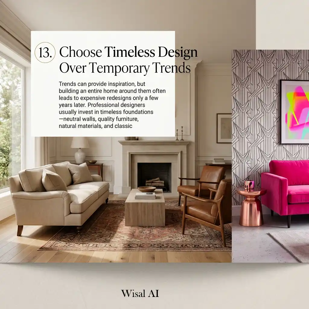 Timeless home design combining classic furniture with elegant modern decorative accents.