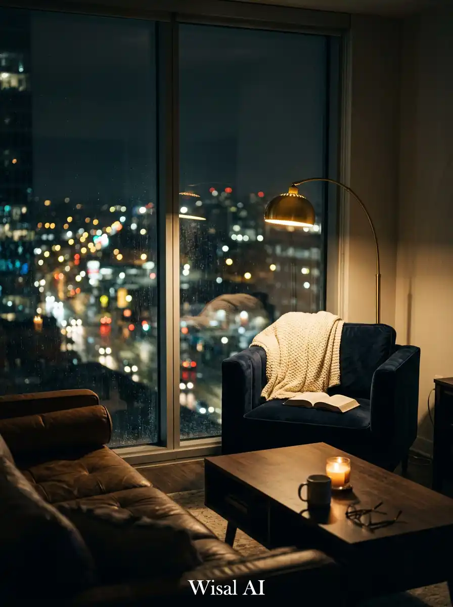 13. Cinematic Night Mood Living Room
