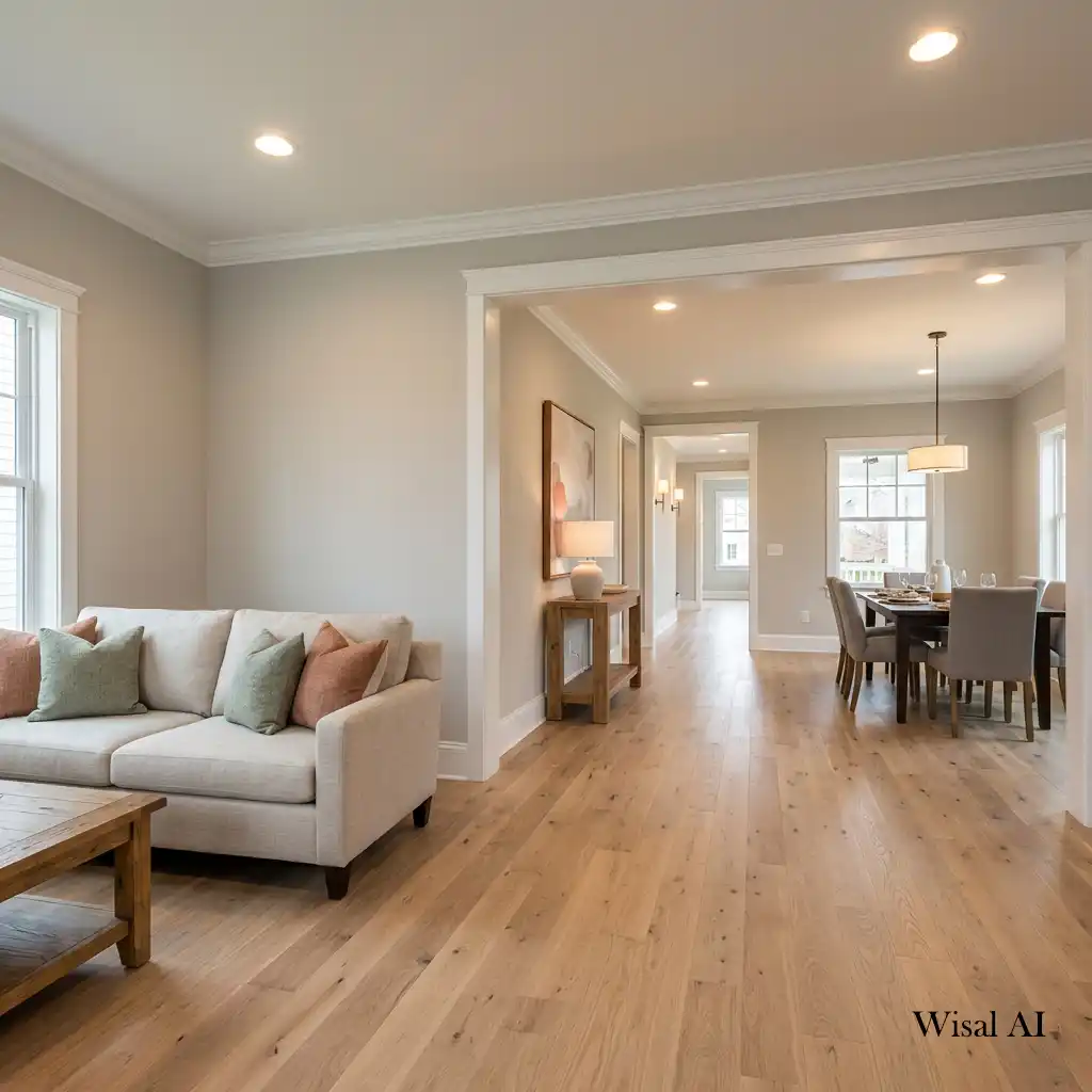 Open-plan home designed with smooth transitions connecting every room effortlessly.