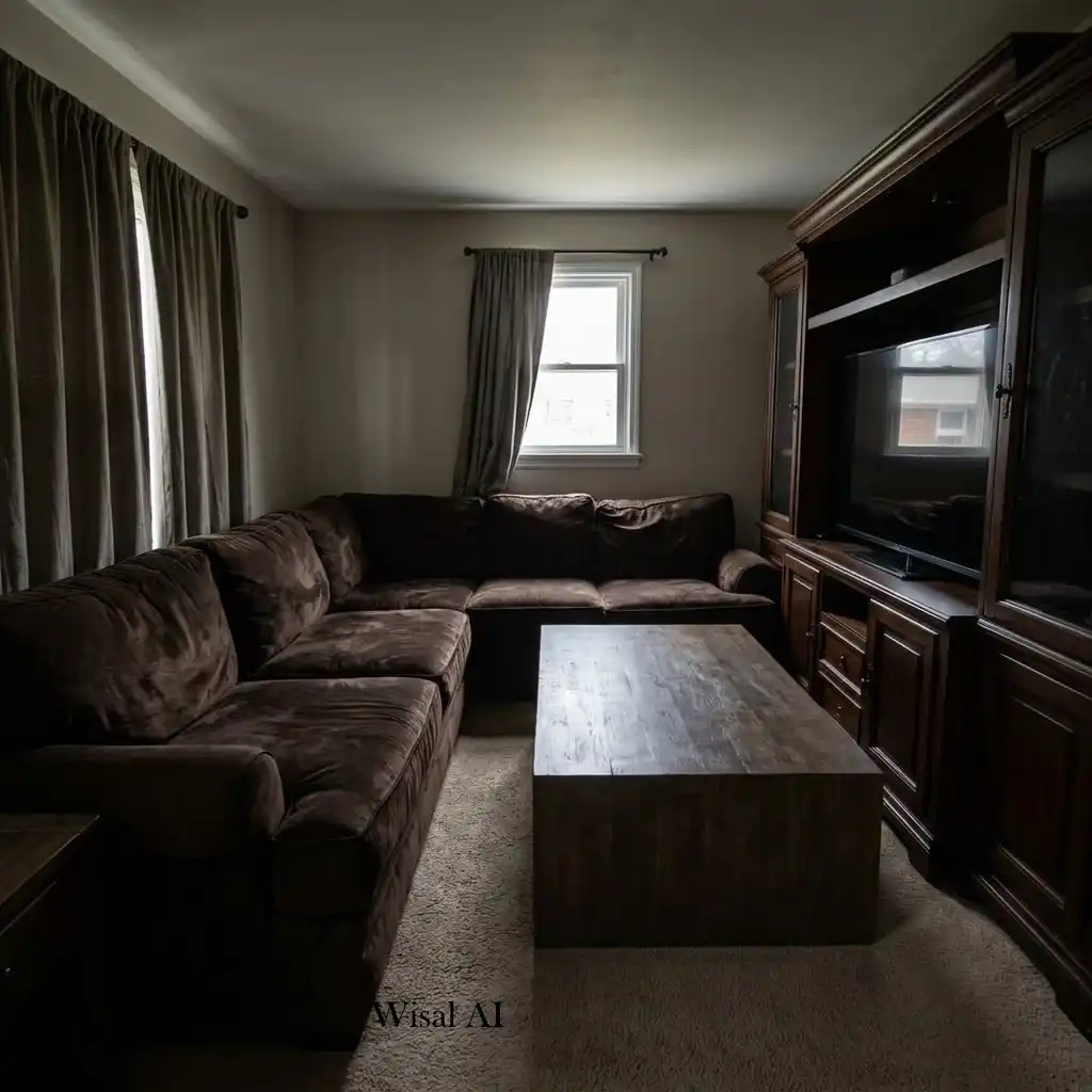Spacious living room featuring perfectly scaled furniture that maximizes light and openness.