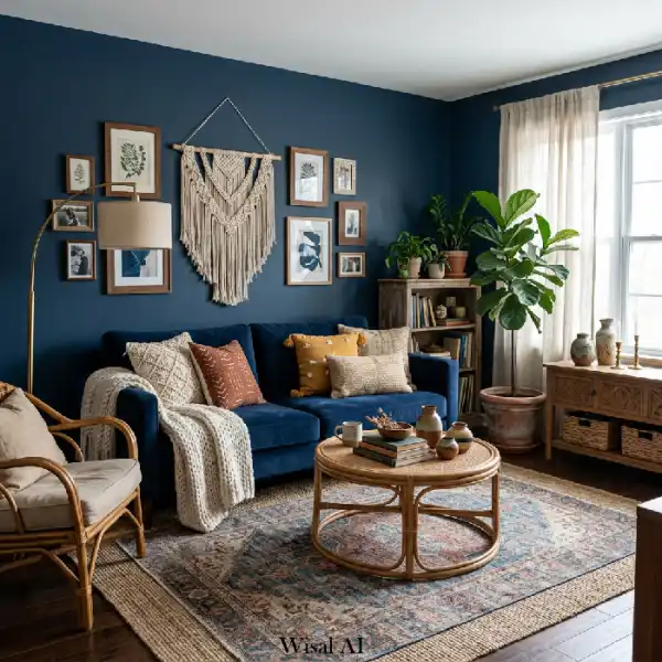 15 Moody Blue Living Room Ideas for a Calm, Elegant, and Luxurious Space - Interior Design Inspiration | Wisal AI : object Object,object Object,object Object,object Object,object Object,object Object,object Object,object Object,object