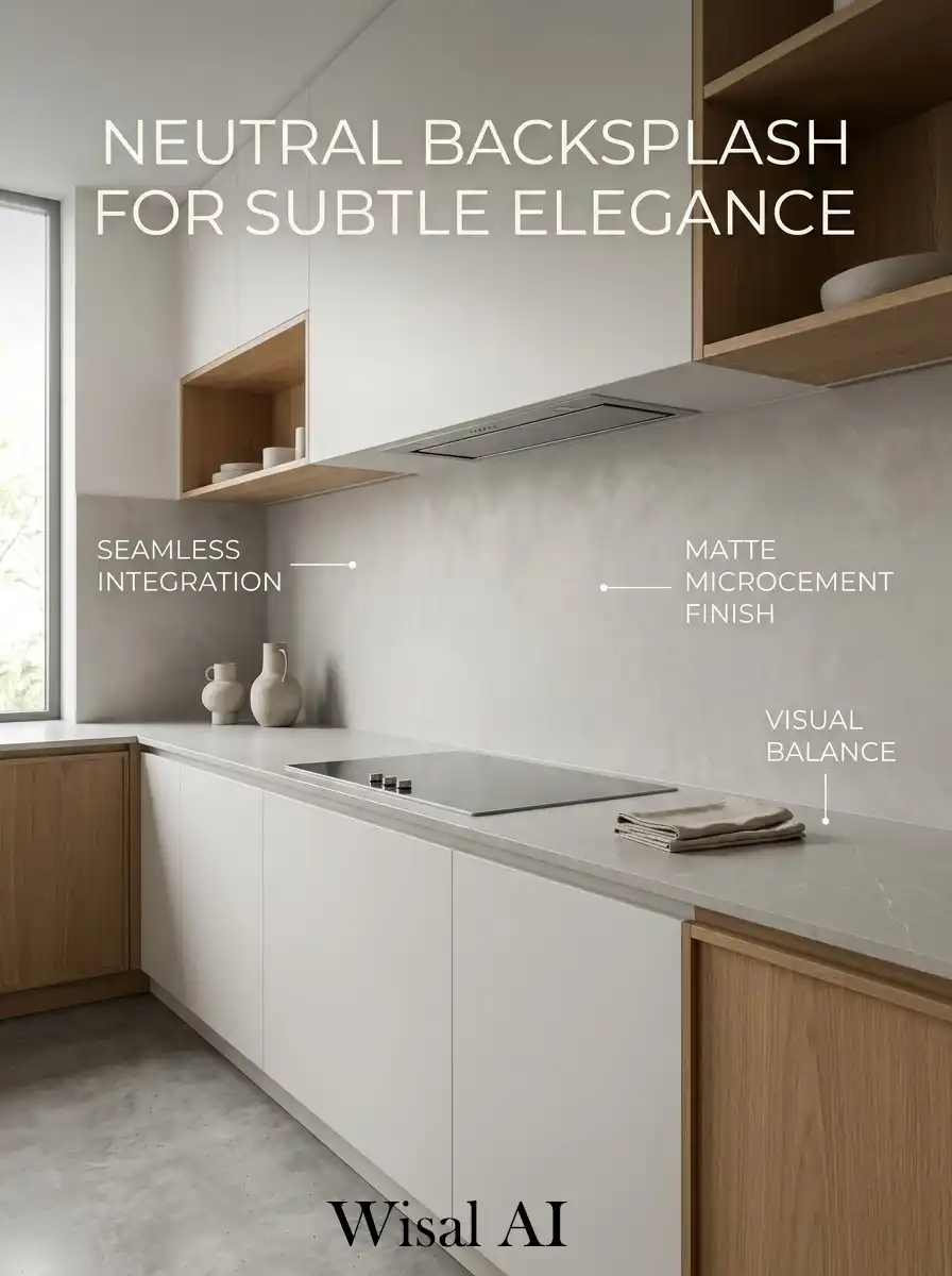 13. Neutral backsplash with subtle elegant texture
