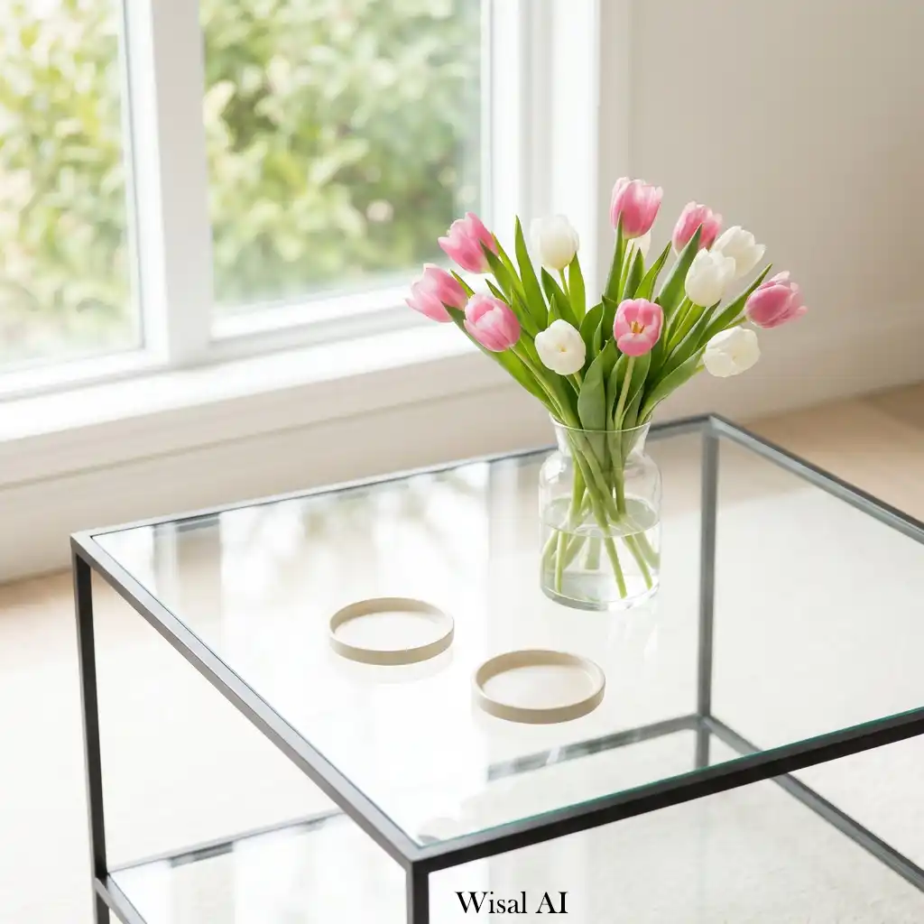 Seasonal luxury coffee table décor with natural textures and warm accents.