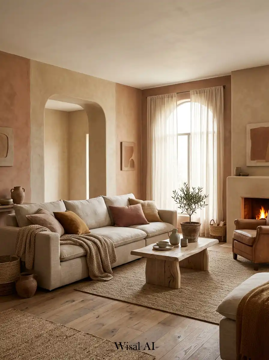 14. Sunbaked Earth Palette Living Room Concept