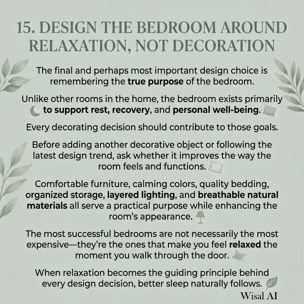 Timeless bedroom created for restful sleep with calming décor, soft lighting, comfortable bedding, and a peaceful atmosphere.