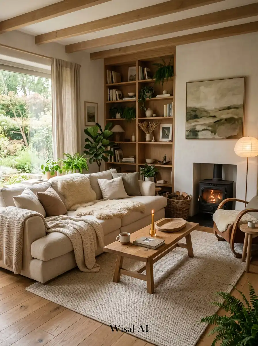 15 Natural Living Room Ideas with Wood and Organic Elements | Wisal