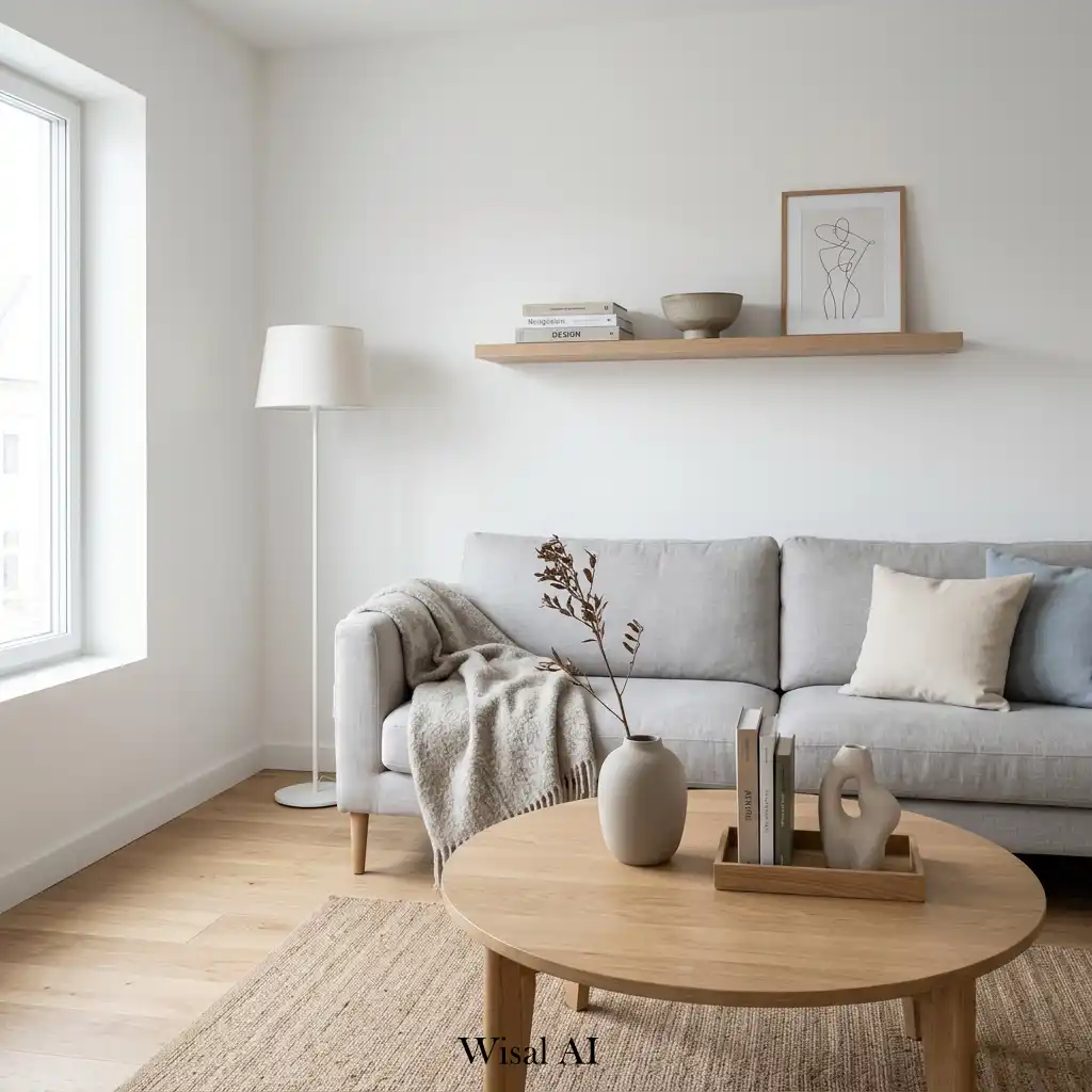 Minimal room with simple functional decor and clean styling