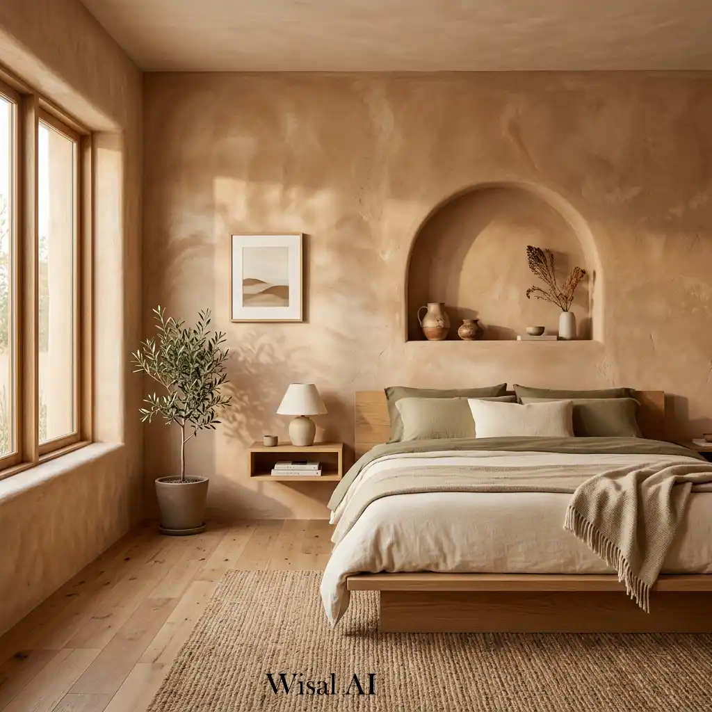 Adobe inspired textured walls in luxury retreat