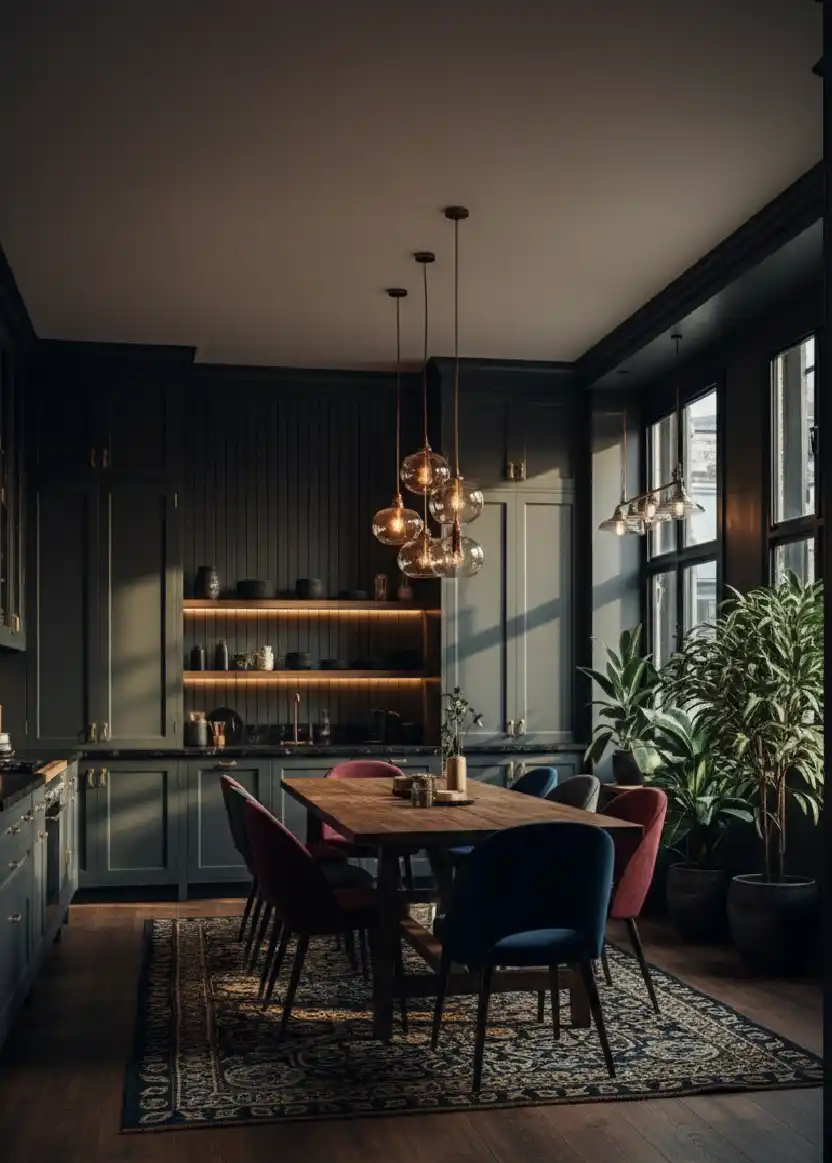 +20 Mastering the Shadows: Dark Industrial Kitchens That Define Modern Luxury