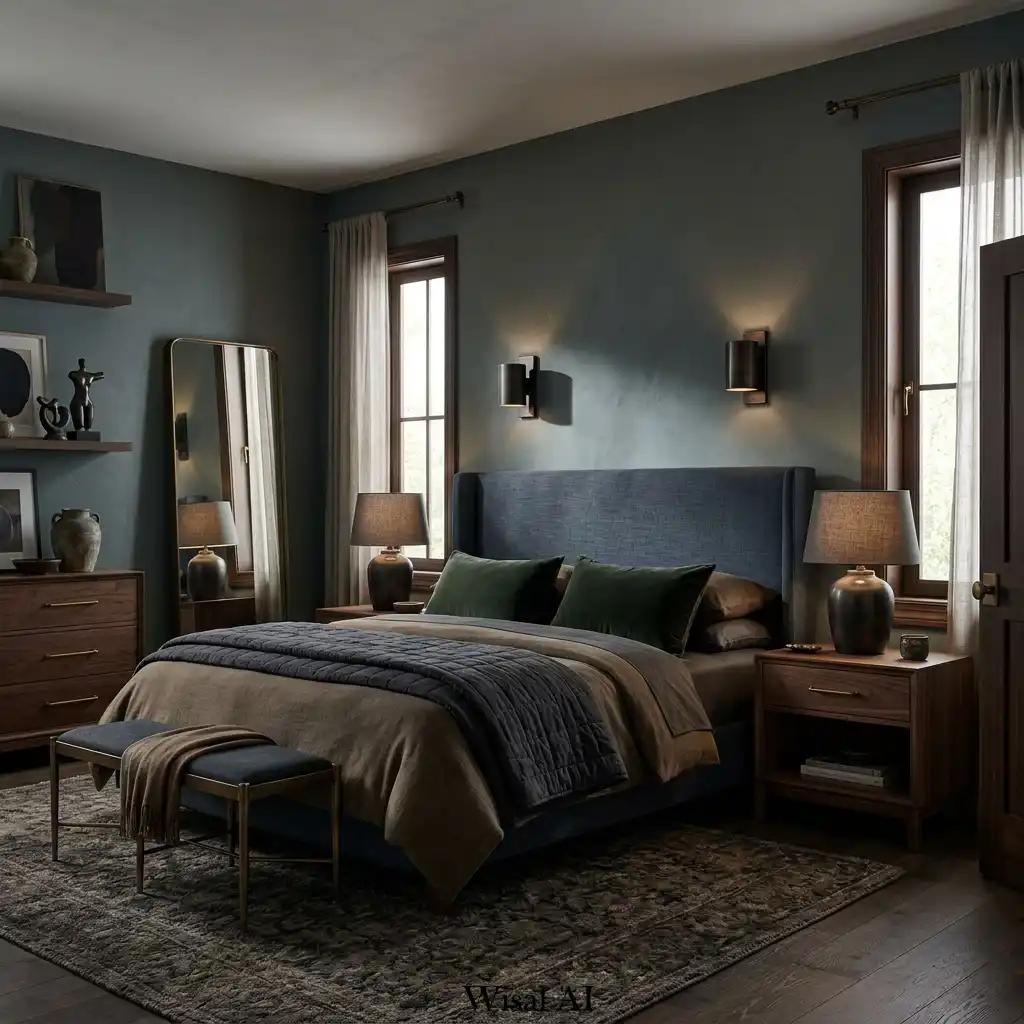 18. Soft Shadow Bedroom with Dark Bronze Accents