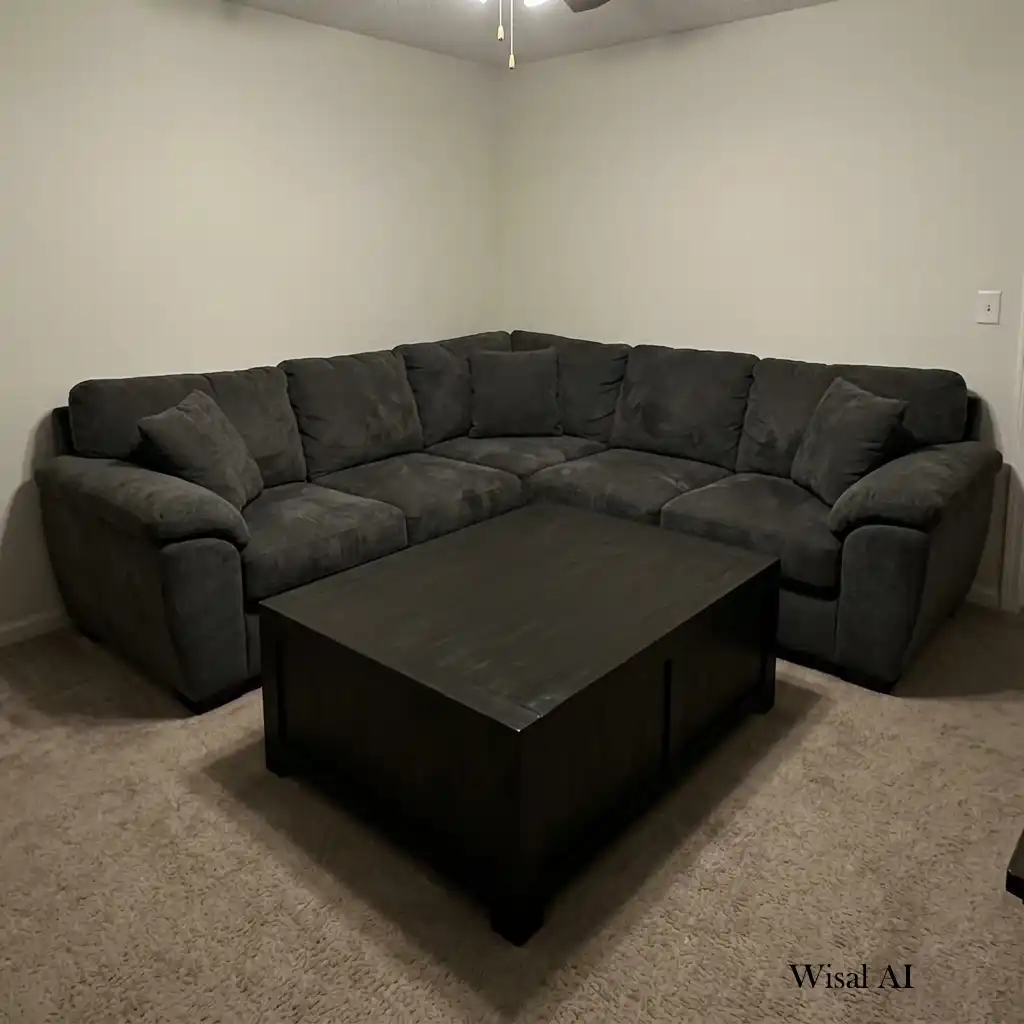 Modern living room featuring perfectly scaled furniture and a balanced layout.