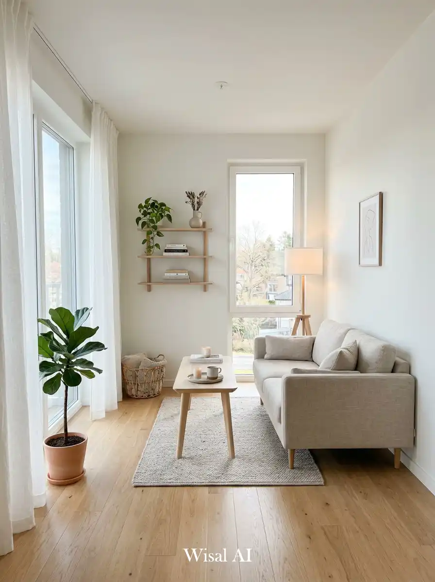 12. Cozy Small Apartment Minimal Living Room