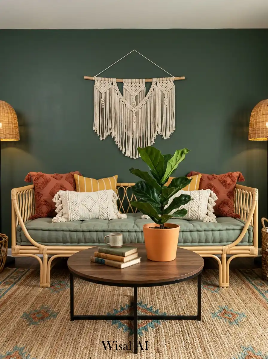 2. Earthy Terracotta Accents Meet Calm Sage Green