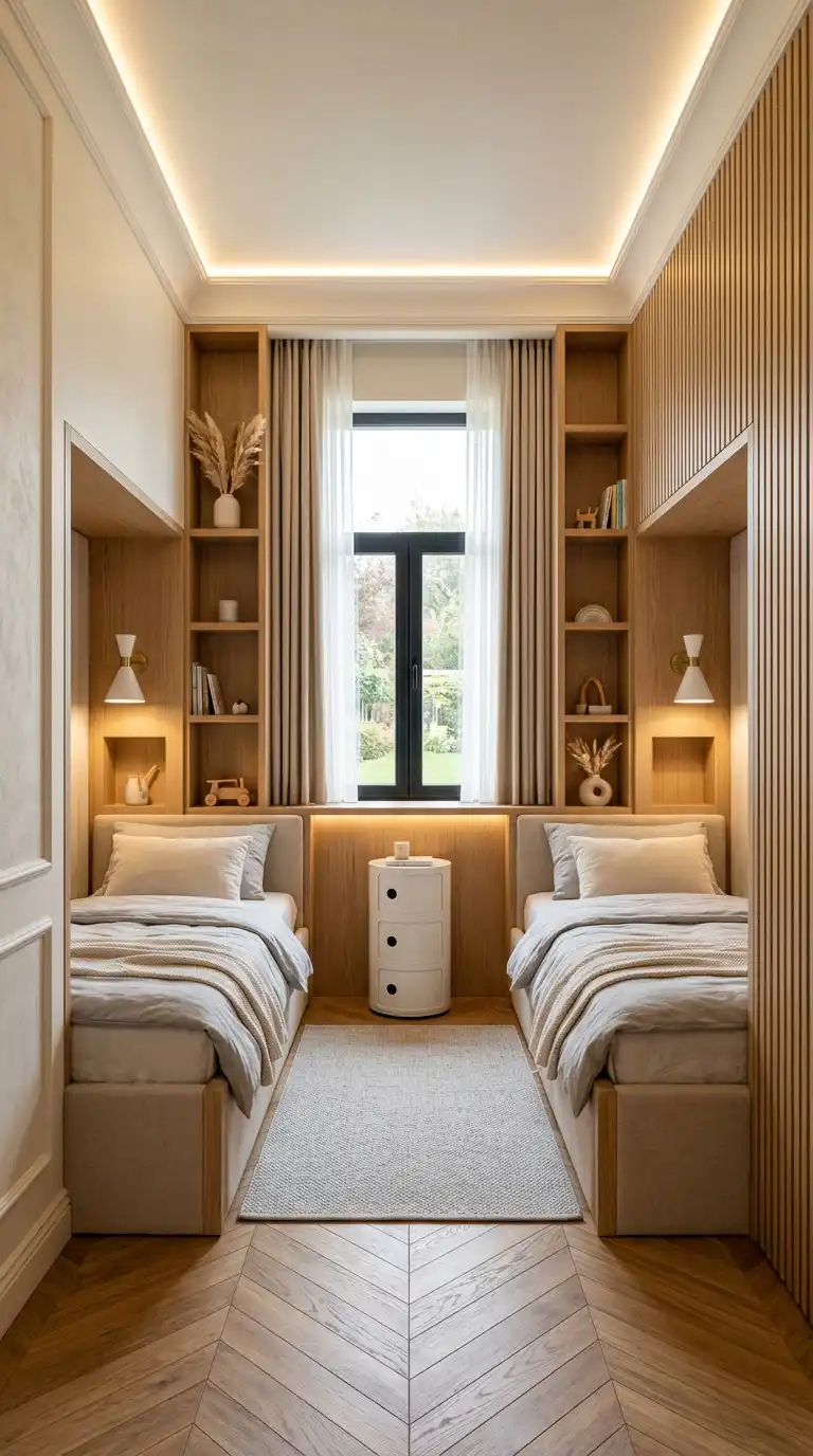 2. Minimalist Scandi-Nook: A Luxury Children Bedroom Idea