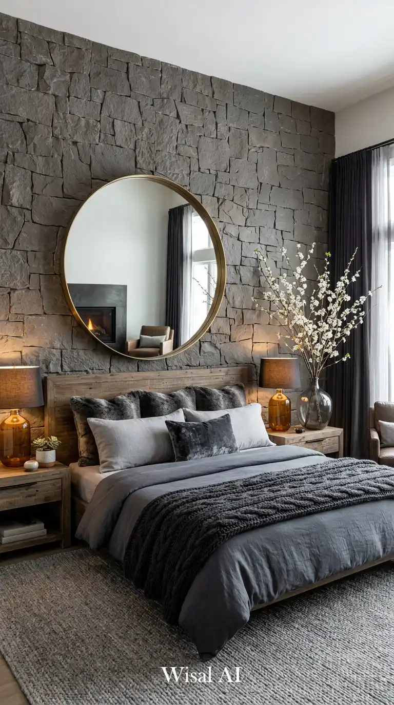 2. Relaxing and Inviting Gray Bedroom Idea