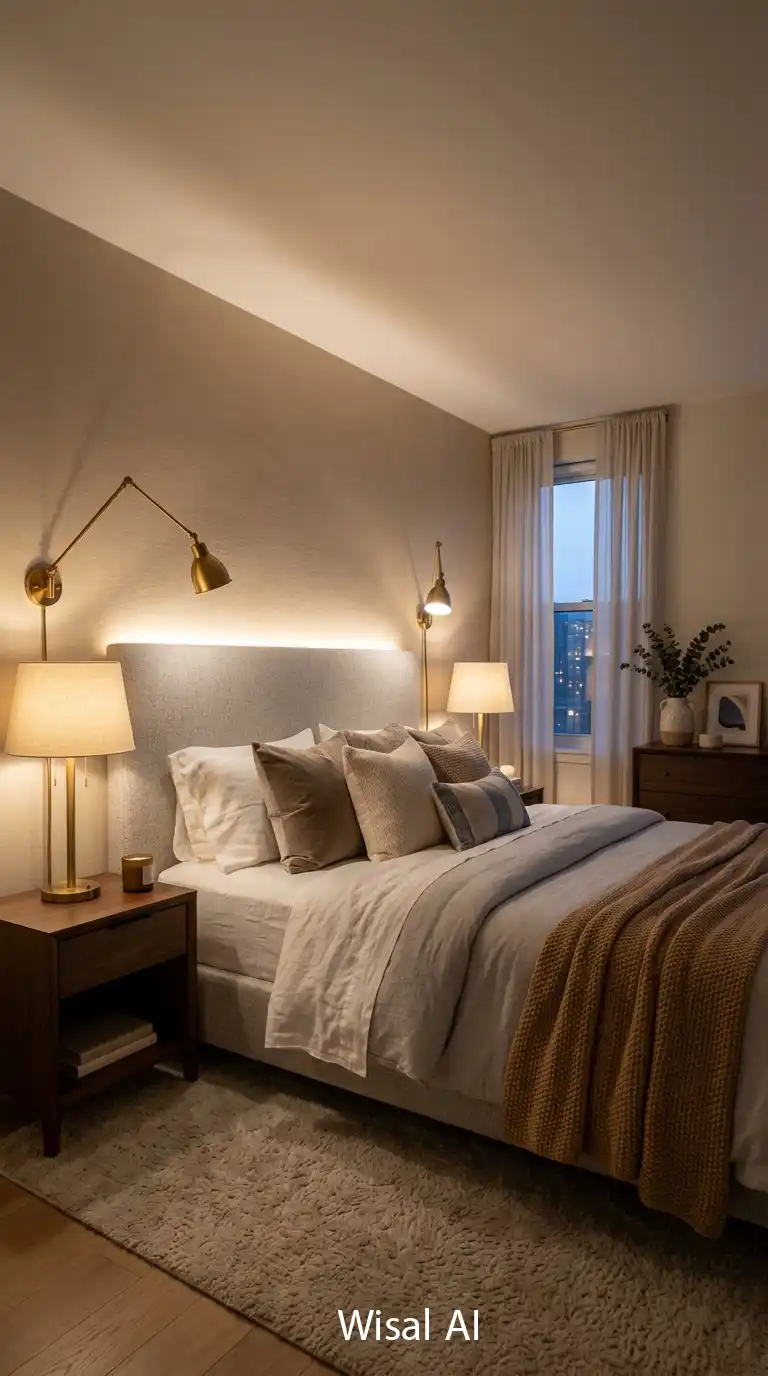 2. Use Warm Layered Lighting Instead of One Ceiling Fixture