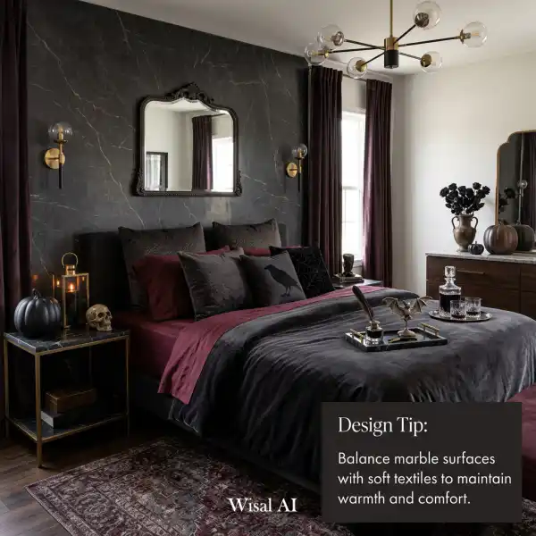 30 Halloween Bedroom Decor Ideas with Dark Moody Charm - Interior Design Inspiration | Wisal AI : object Object,object Object,object Object,object Object,object Object,object Object,object Object,object Object,object