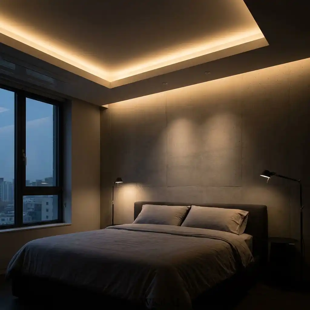 22. Soft Shadow Bedroom with Recessed Architectural Lighting
