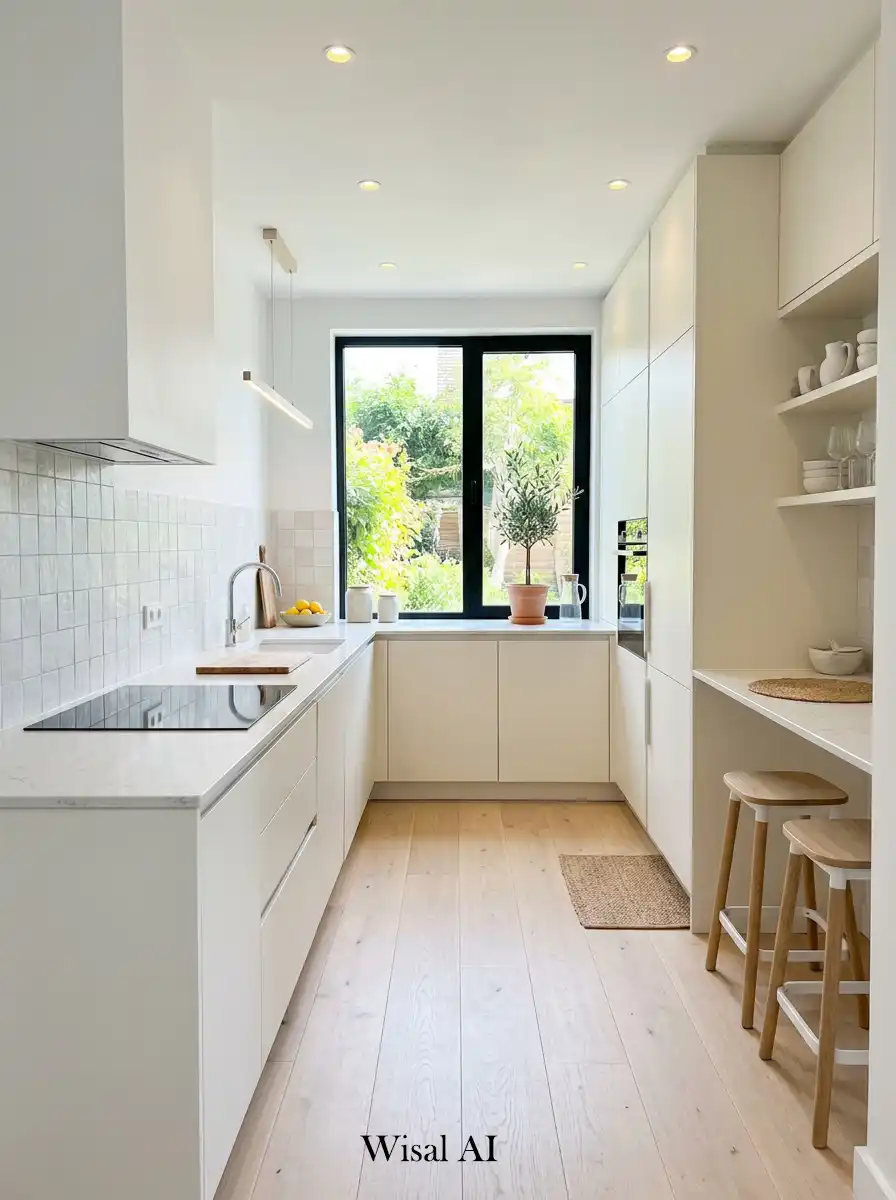3. Light Color Expansion Kitchen Idea
