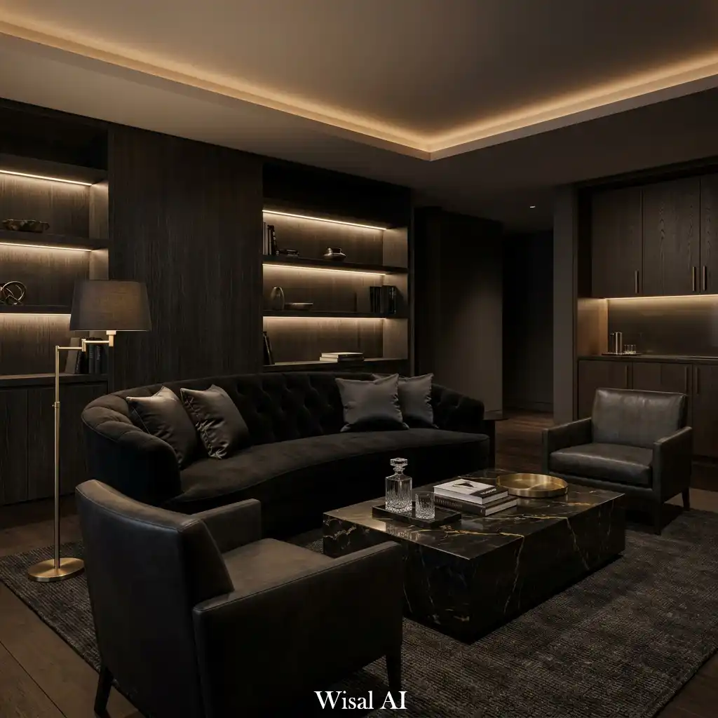 25 Black Living Room Ideas for a Modern Obsidian Luxury Space 2026