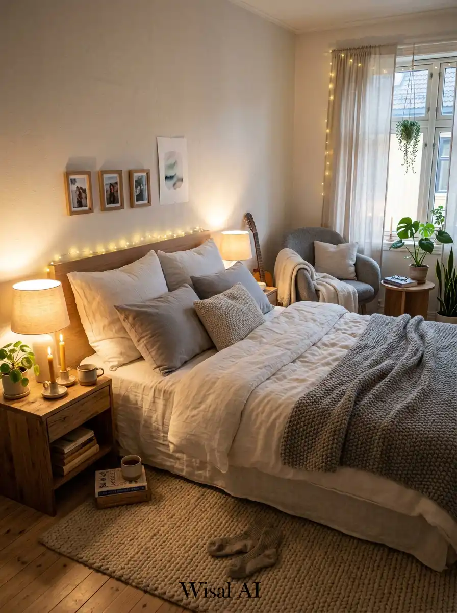 3. Scandinavian Bedroom with Cozy Hygge Atmosphere