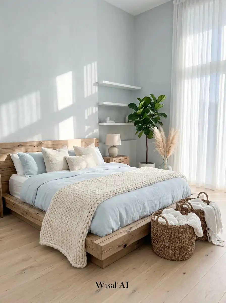 3. Sunlight & Driftwood: Modern Organic Coastal Cottage Bedroom