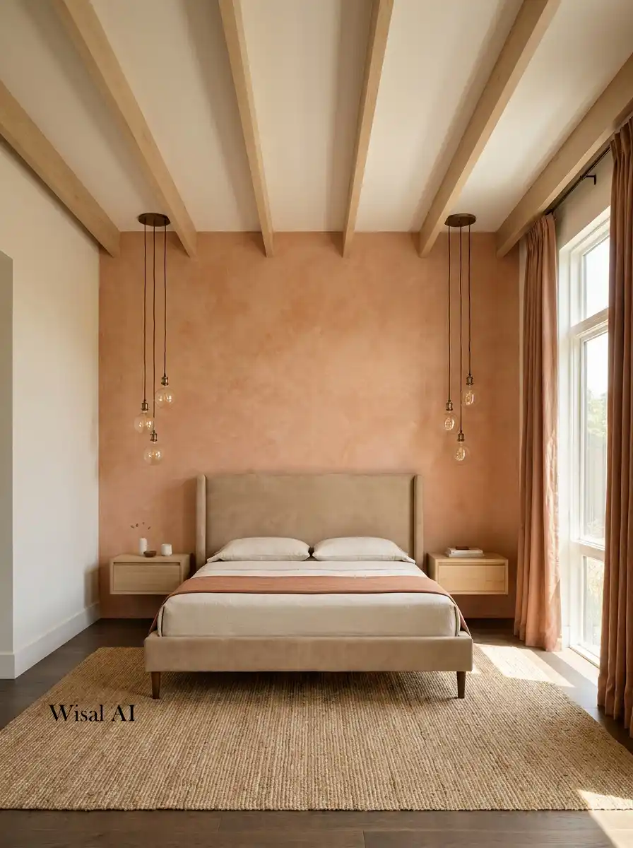 13. The Modern Adobe Retreat: Terracotta Bedroom Idea