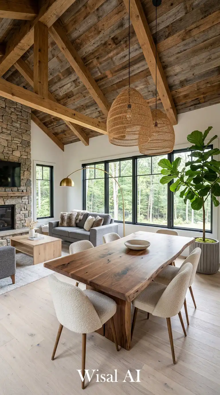 Small Living Room With Dining Table: Rustic Elegance and Structural Integrity