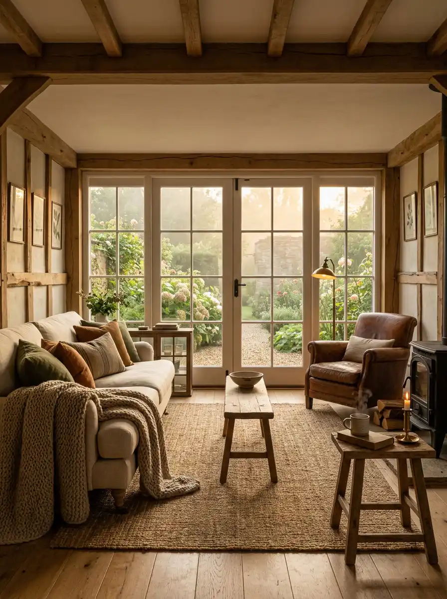 3. The Sun-Drenched Farmhouse Living Room Retreat