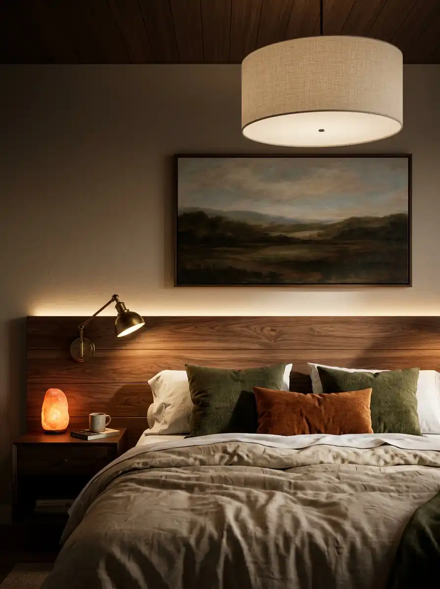 4. Backlit Serenity: Modern Bedroom Ideas with Soft Shadows