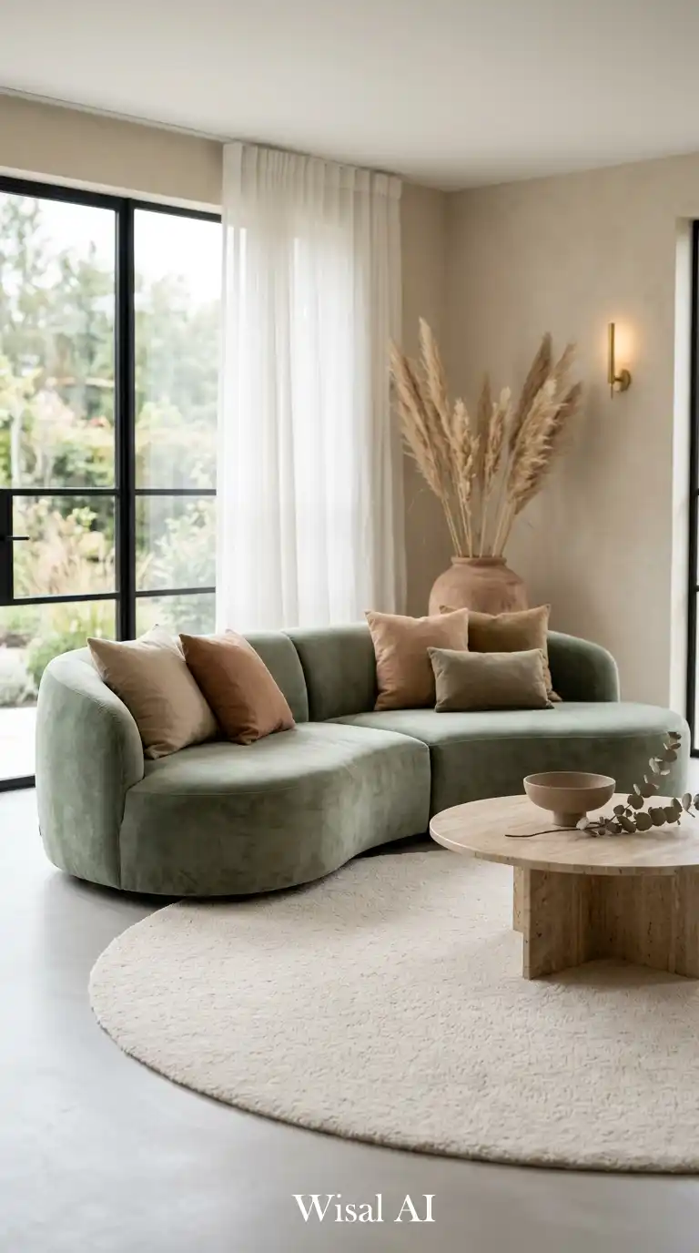 4. Earthy Elegance: An Organic Modern Sofa Idea