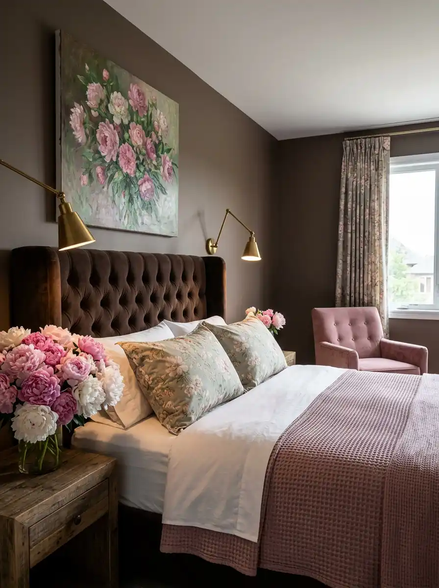 14. Floral Impressionism: Modern Bedroom Ideas