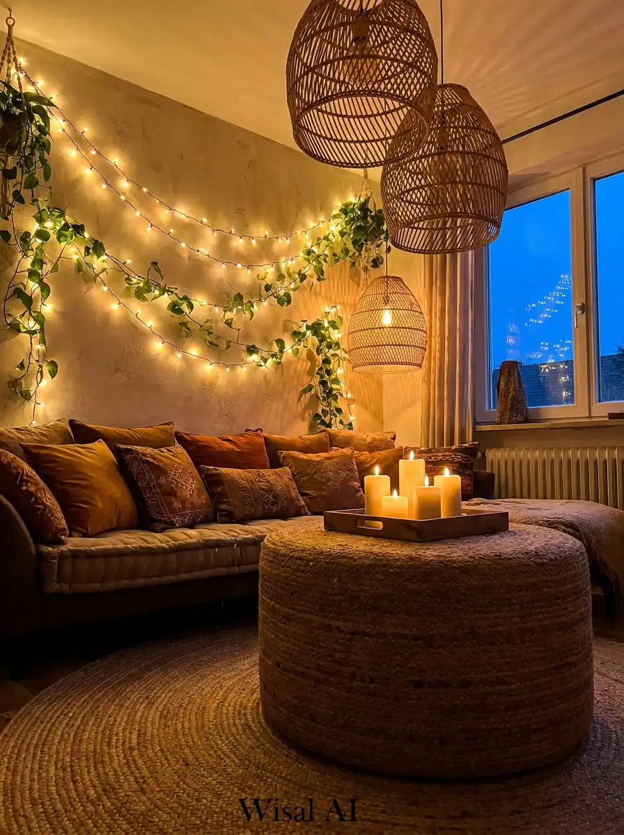 14. Terracotta & Clay: A Warm Boho Living Room Idea