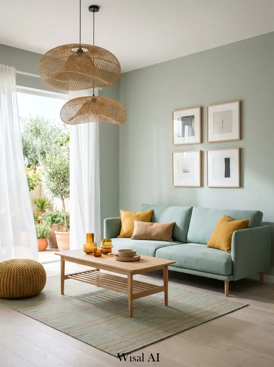 14. The Modern Orchard: Vibrant Sage Green Living